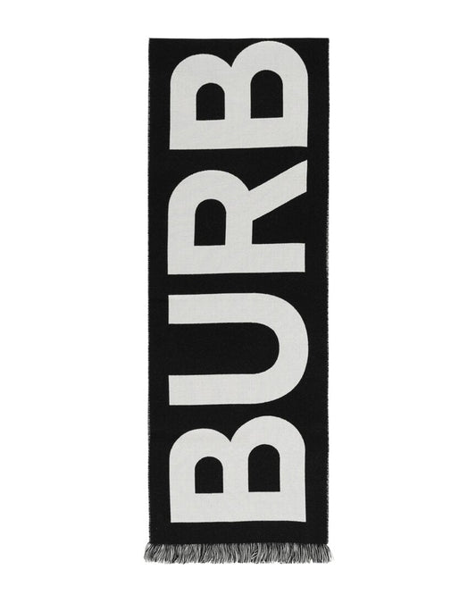 Burberry Logo Jacquard Wool Scarf