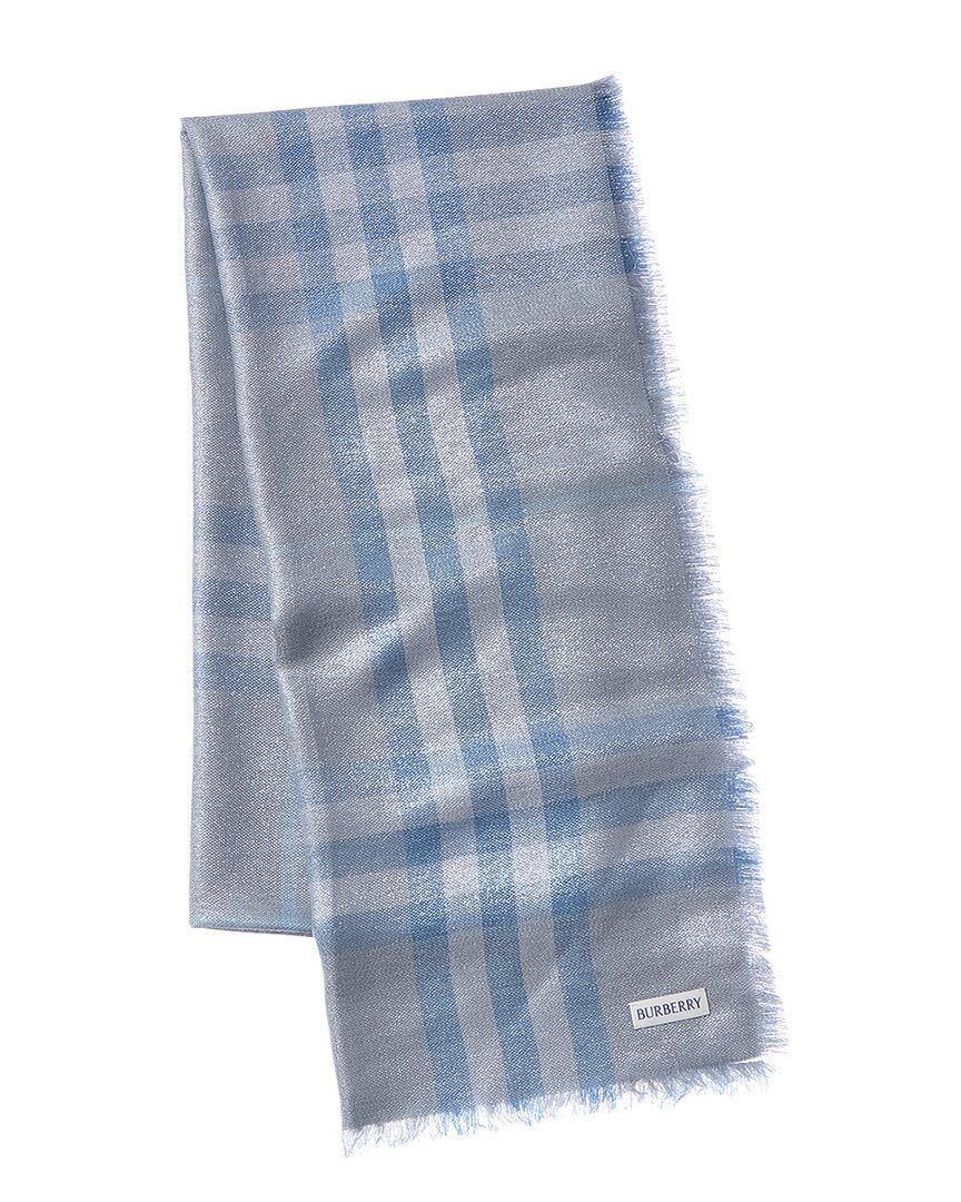 Burberry Check Wool & Silk-Blend Scarf