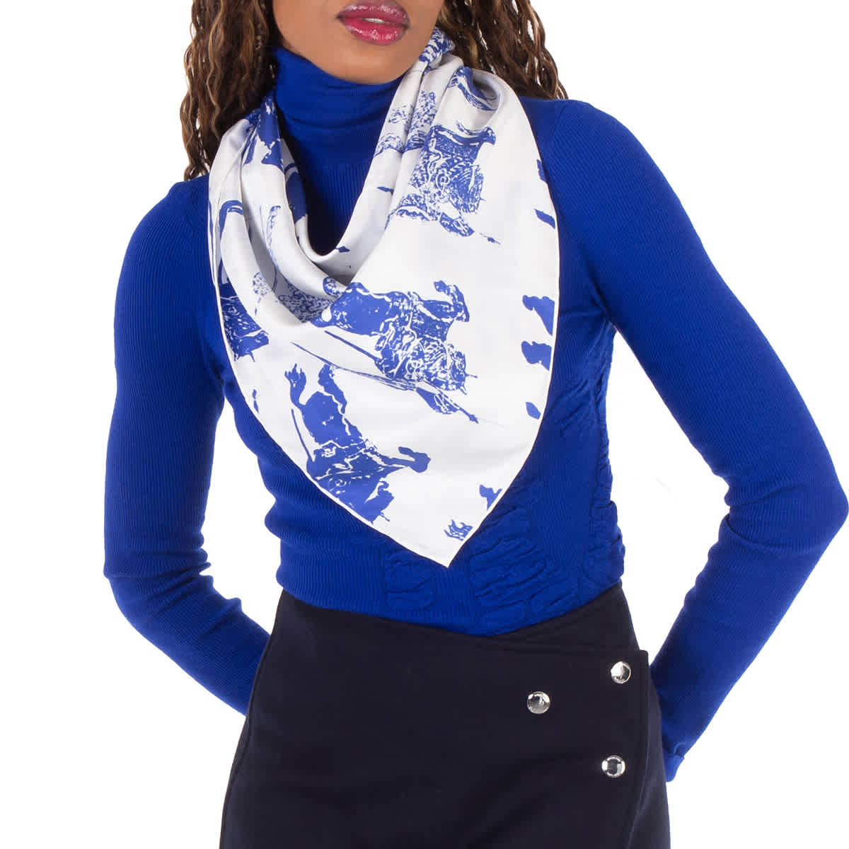 Burberry EKD Silk Scarf In Knight