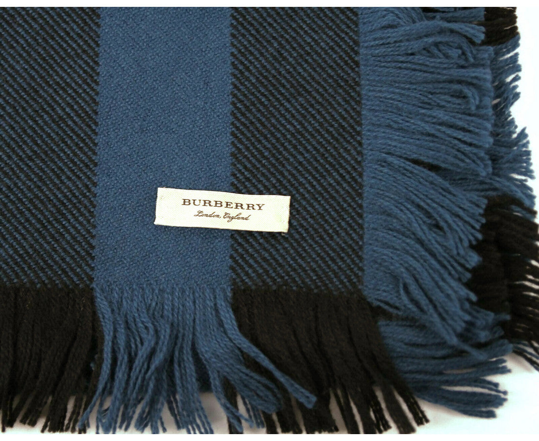 Burberry Women's  Wool Fashion Scarf With Fringe And pink Stripe