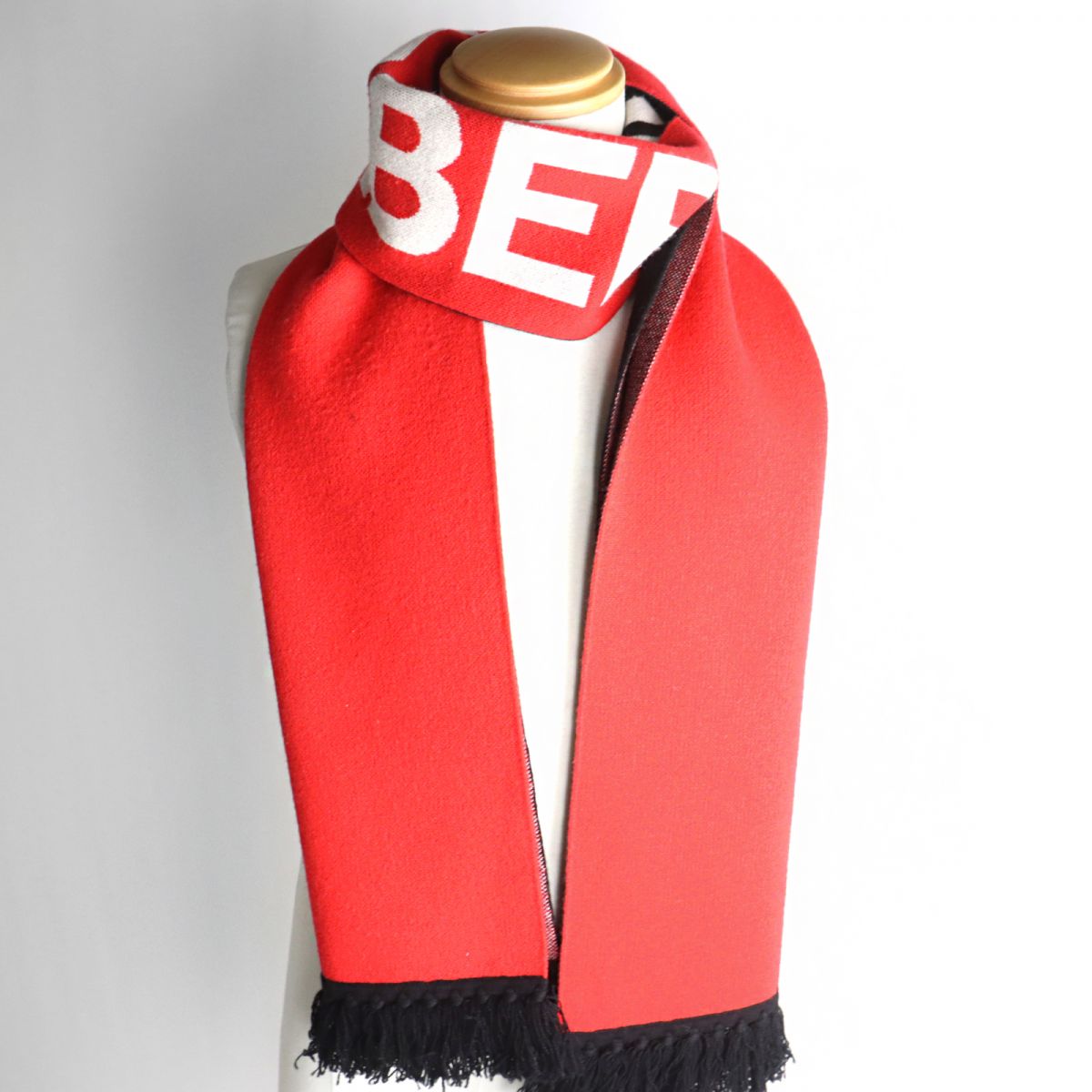 Burberry Cashmere Logo Fringe Scarf Multicolor