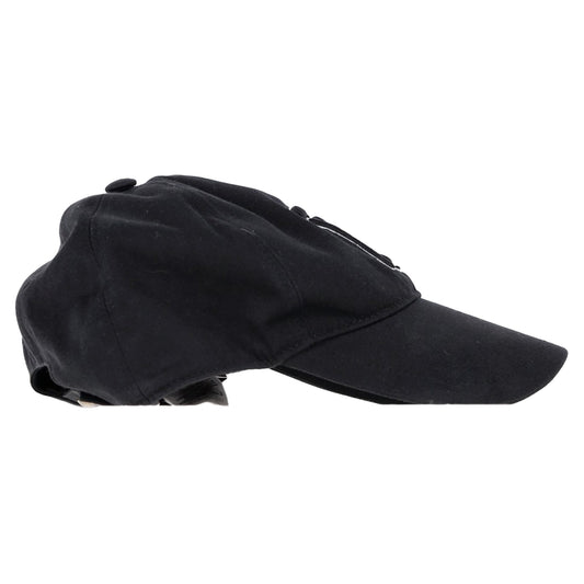 Burberry Embroidered Logo Baseball Cap in Black Cotton