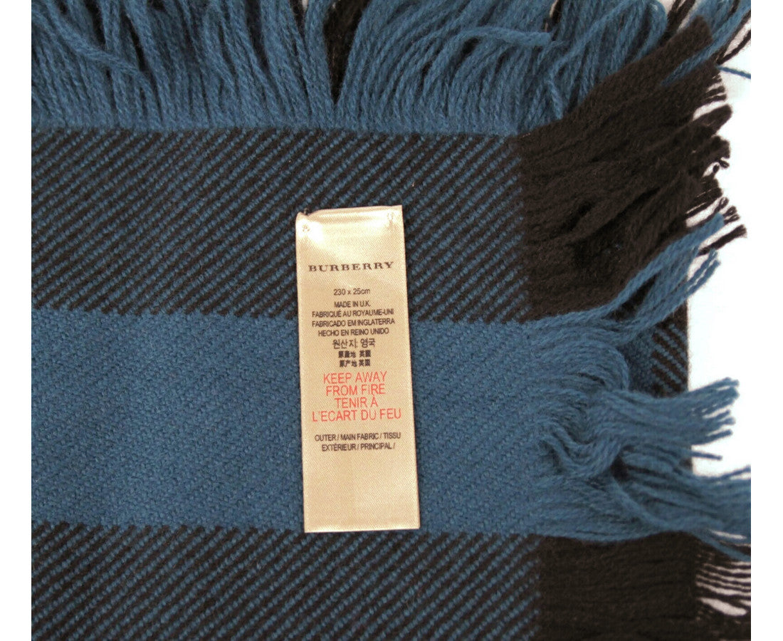 Burberry Women's  Wool Fashion Scarf With Fringe And pink Stripe