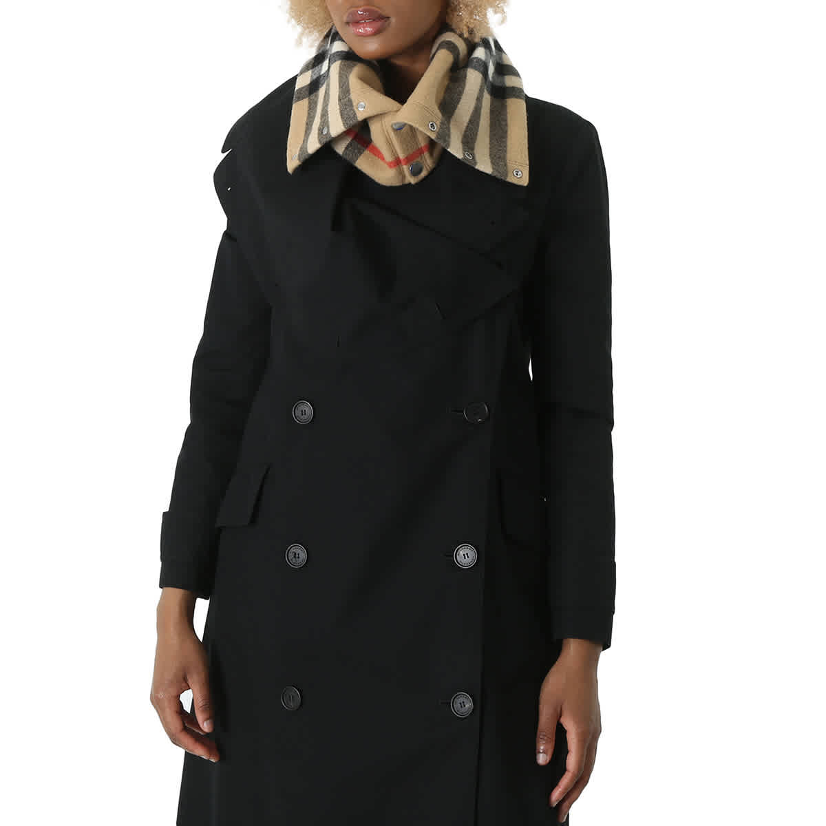 Burberry Archive Beige Vintage Check-Pattern Cashmere Snood