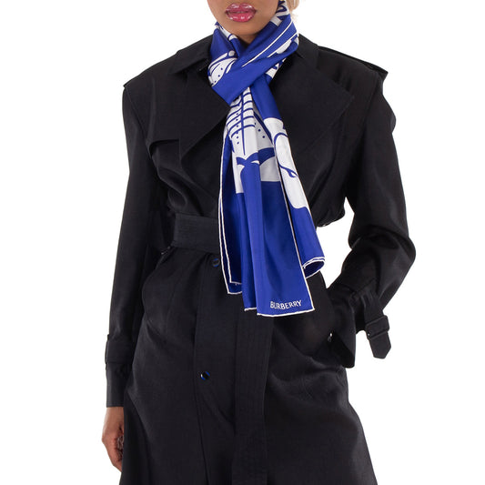 Burberry Knight Emblem Silk Scarf