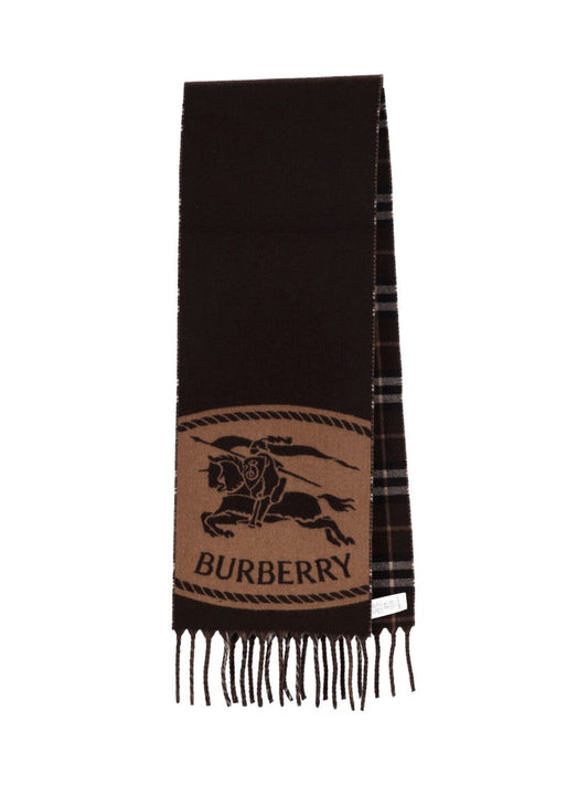 Reversible Cashmere Scarf With Check Pattern