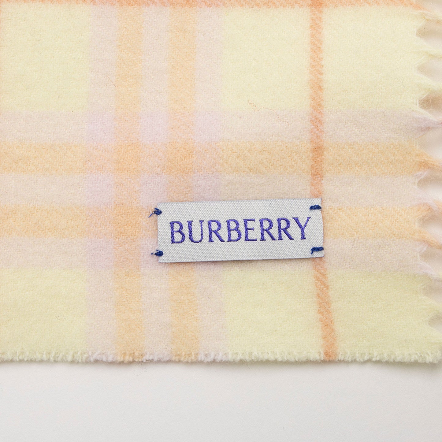 Burberry Cashmere Vintage Check Fringed Scarf
