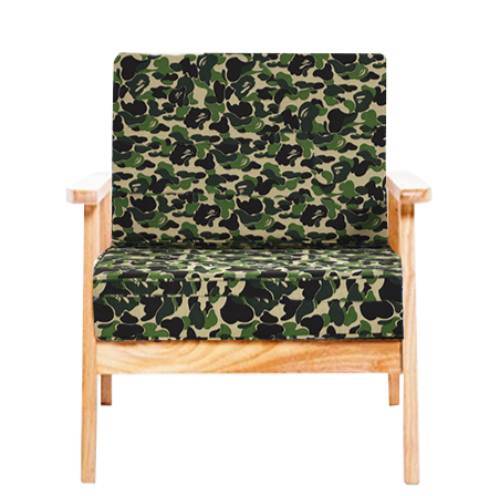 BAPE SINGLE-SEATER WOODEN CHAIR