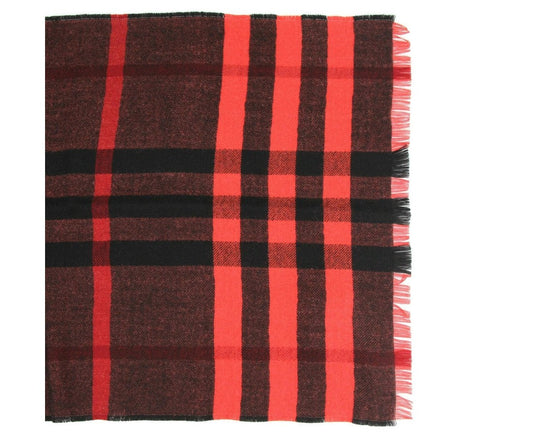 Burberry Women's Military  Reversible Color Check Wool Scarf