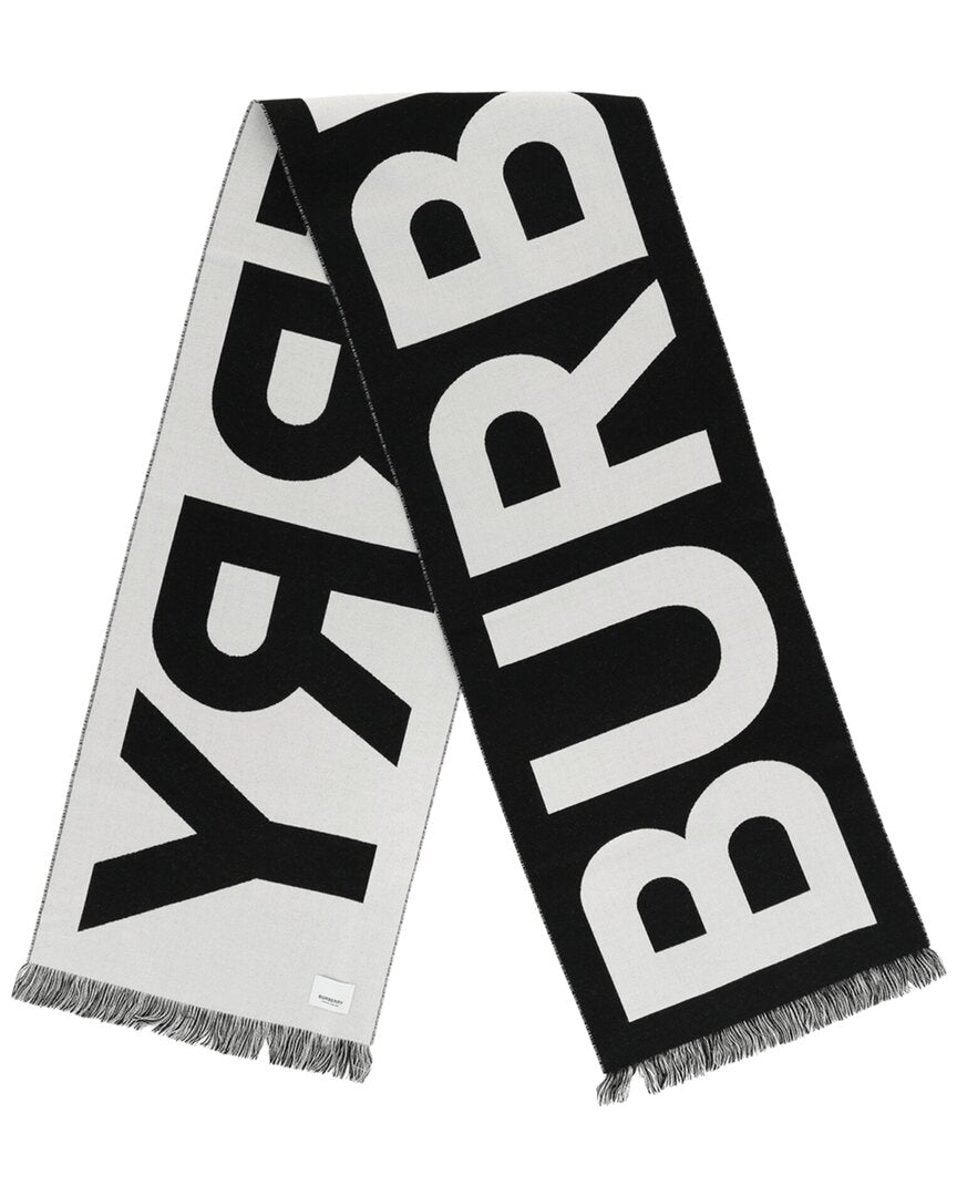 Burberry Logo Jacquard Wool Scarf