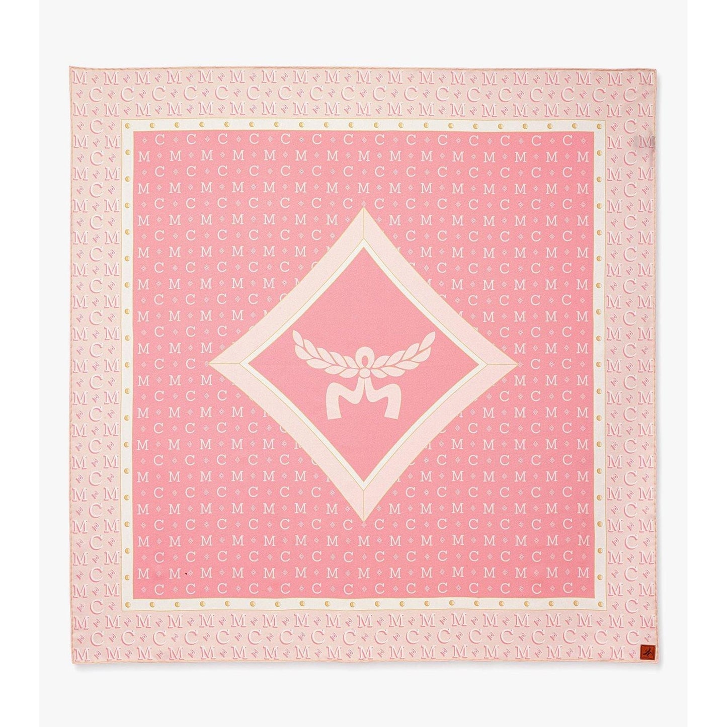 Diamond Monogram Scarf In Organic Silk
