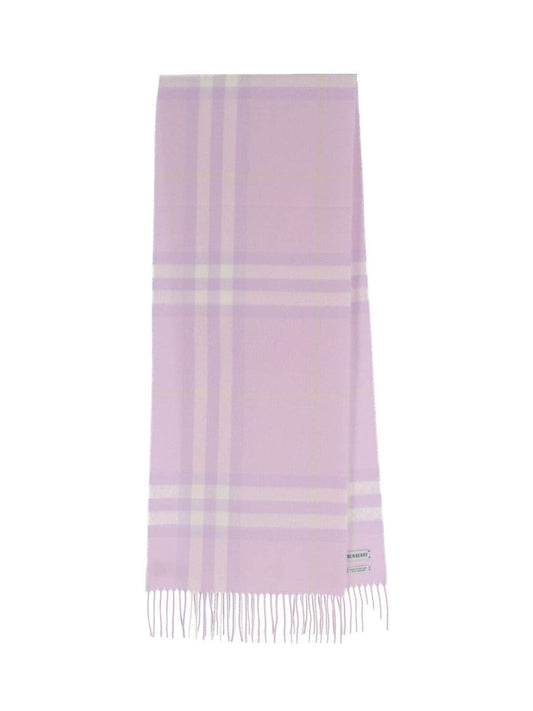 Rectangular Cashmere Scarf With Iconic Logo Intarsia