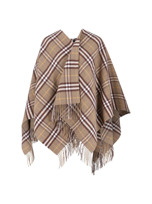 Wool-Cashmere Poncho – Brown