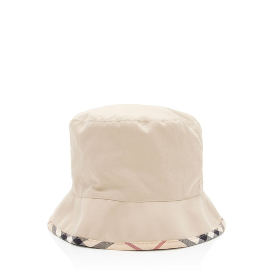 Burberry Cotton Check Trim Bucket Hat