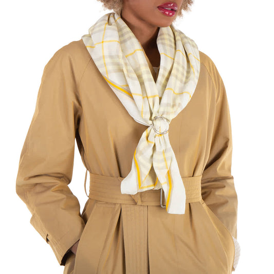Burberry Check Pattern Cotton Scarf