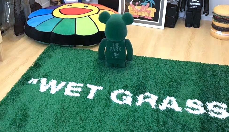 "WET GRASS" RUG